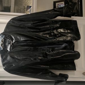 Pamela McCoy black leather jacket, never worn,. Size m